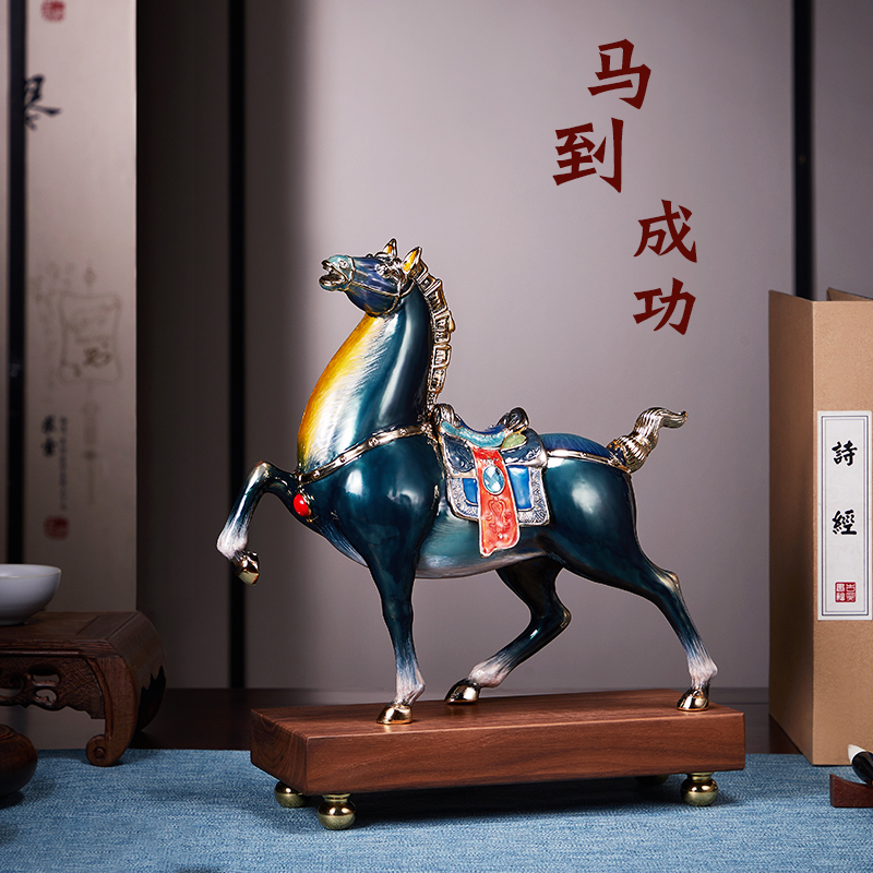 馬到成功-青客廳辦公室擺件商務(wù)禮品