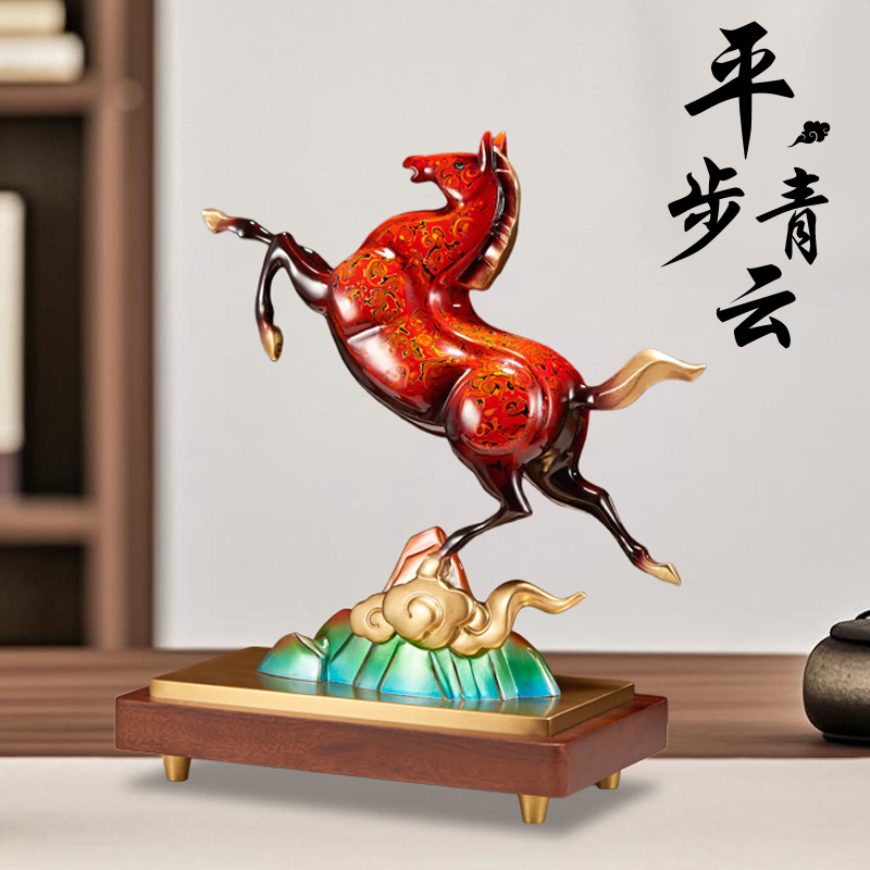 馬中赤兔銅擺件年終禮品