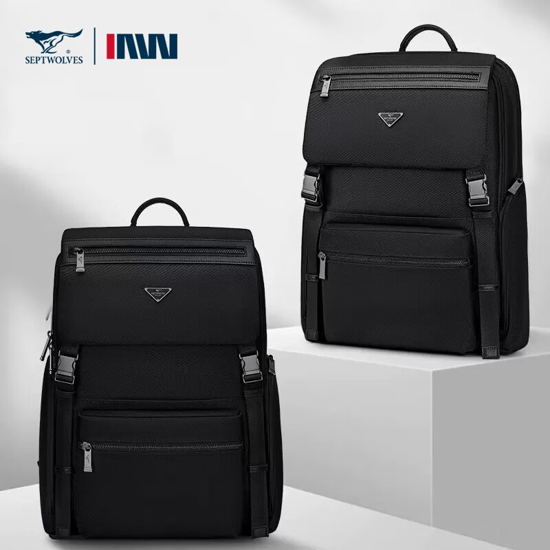 七匹狼雙肩包男商務(wù)出差背包休閑CA021605-1