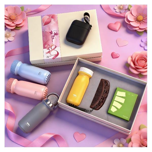 福禮掌柜綻禮·禮盒三八節(jié)女神節(jié)禮品蕉下保溫杯梳子U型枕套裝