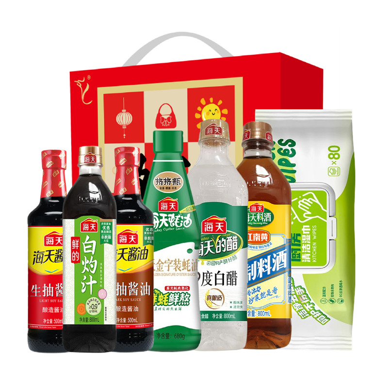 海天馬上有錢調(diào)味品組合-E款3100ml+1180g