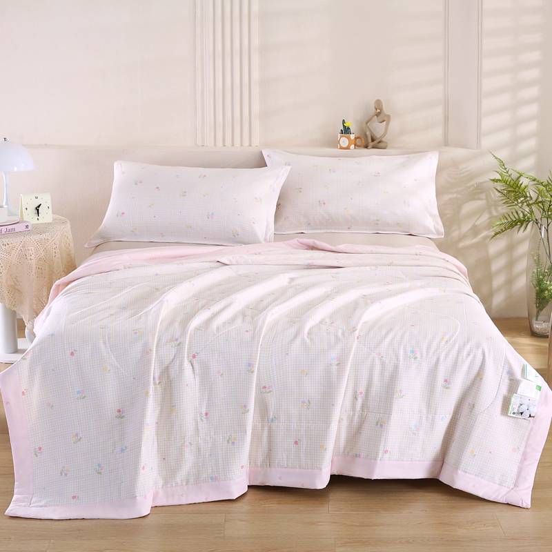 花花公子-家紡-2026新款里外全棉夏被純棉棉棉花夏涼被