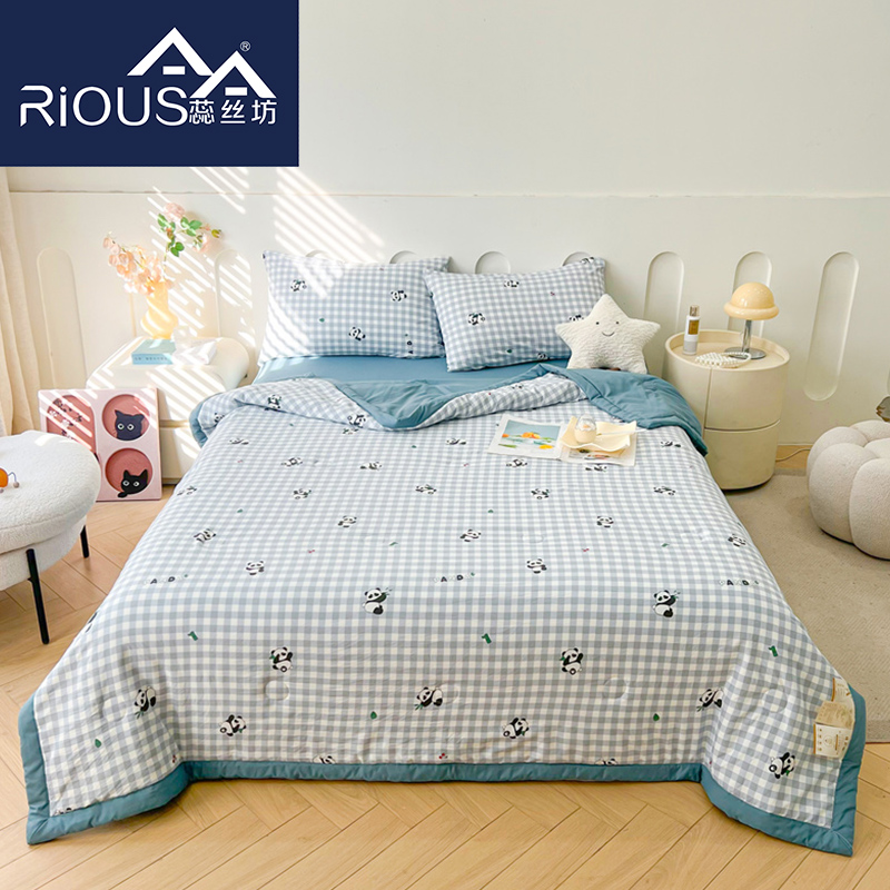 蕊絲坊家紡新款水洗棉新疆棉花夏被150*200cm