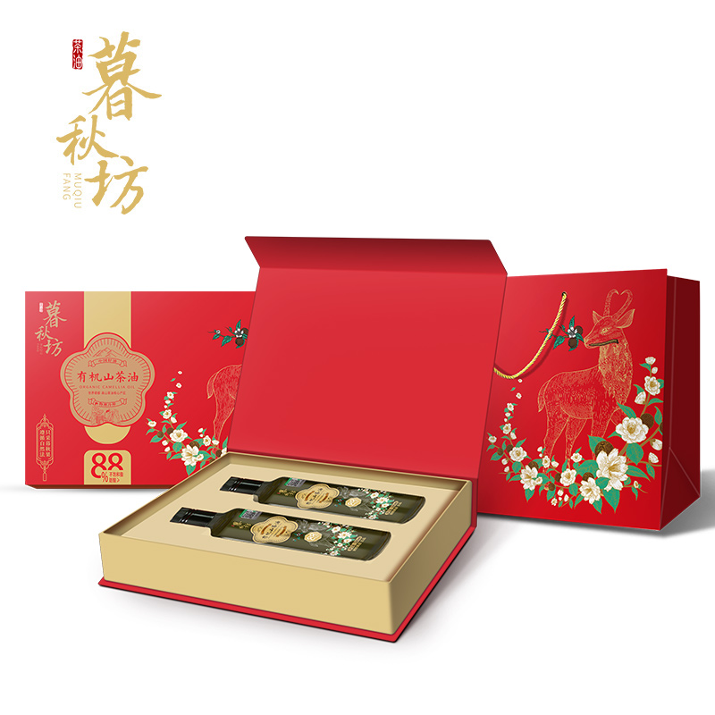 【暮秋坊】有機山茶油雙支禮盒裝