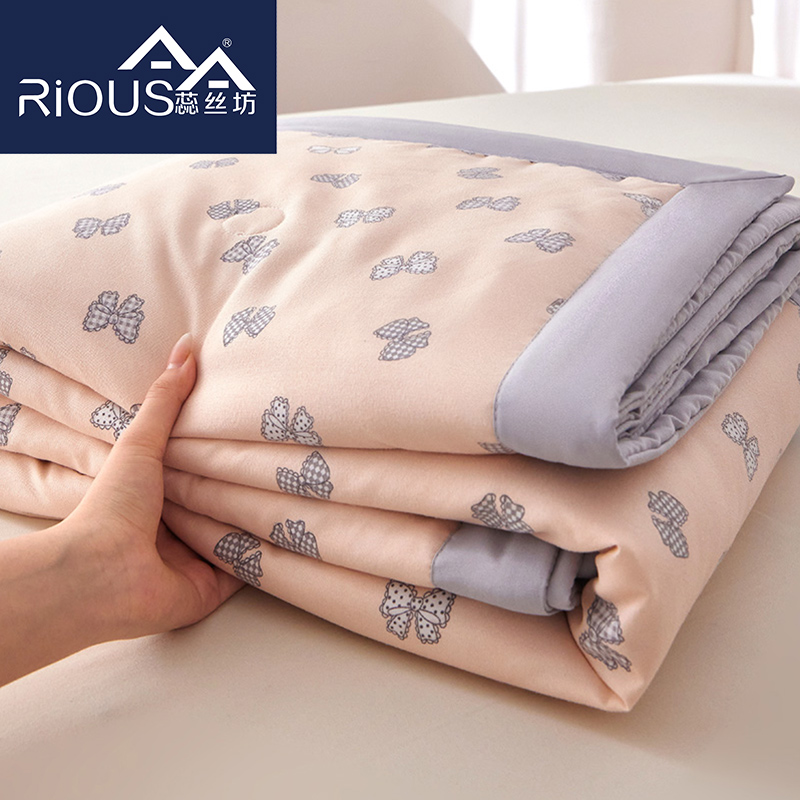 蕊絲坊家紡超柔印花針織棉夏被150*200cm