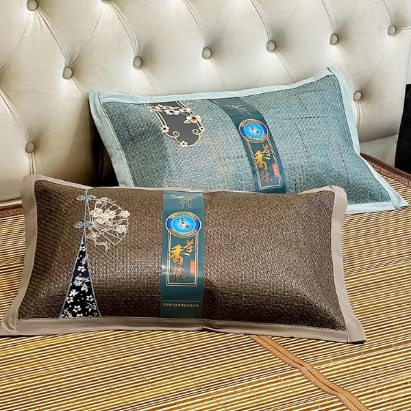 蕊絲坊家紡冰絲繡花茶香枕