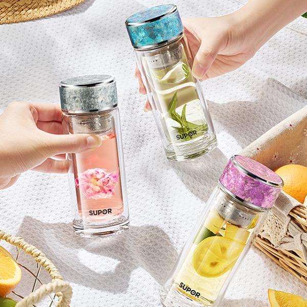 苏泊尔纯钛耐热玻璃杯纤巧180