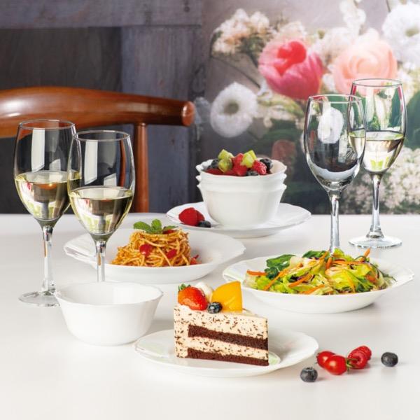 樂美雅路易十五白玉餐具12件套V7259