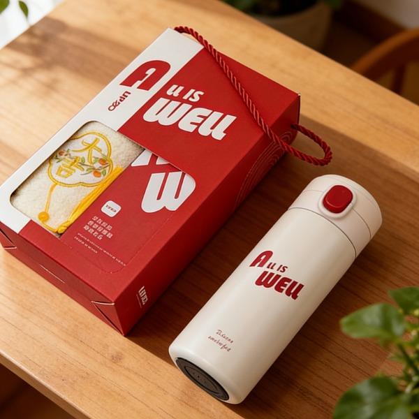 炫彩保溫杯毛巾套裝A13B11