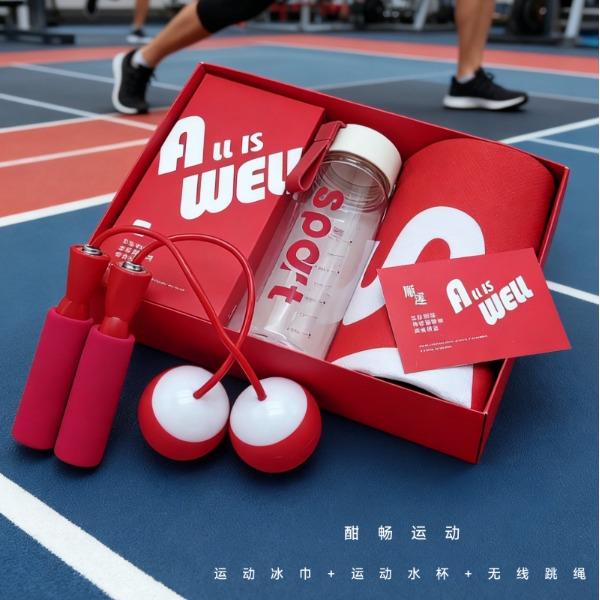 UPZO順?biāo)爝\(yùn)動(dòng)套裝A14B4T2（水杯跳繩運(yùn)動(dòng)巾）