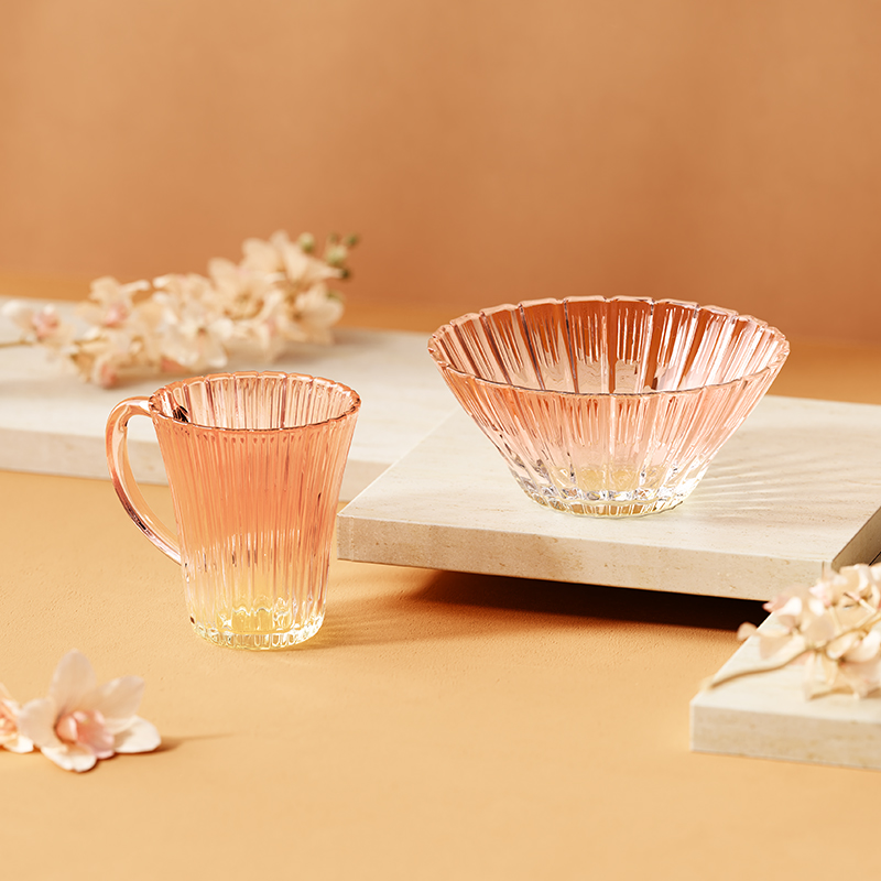 佰乐扣云樱沙拉碗把杯两件套YYXL/L2