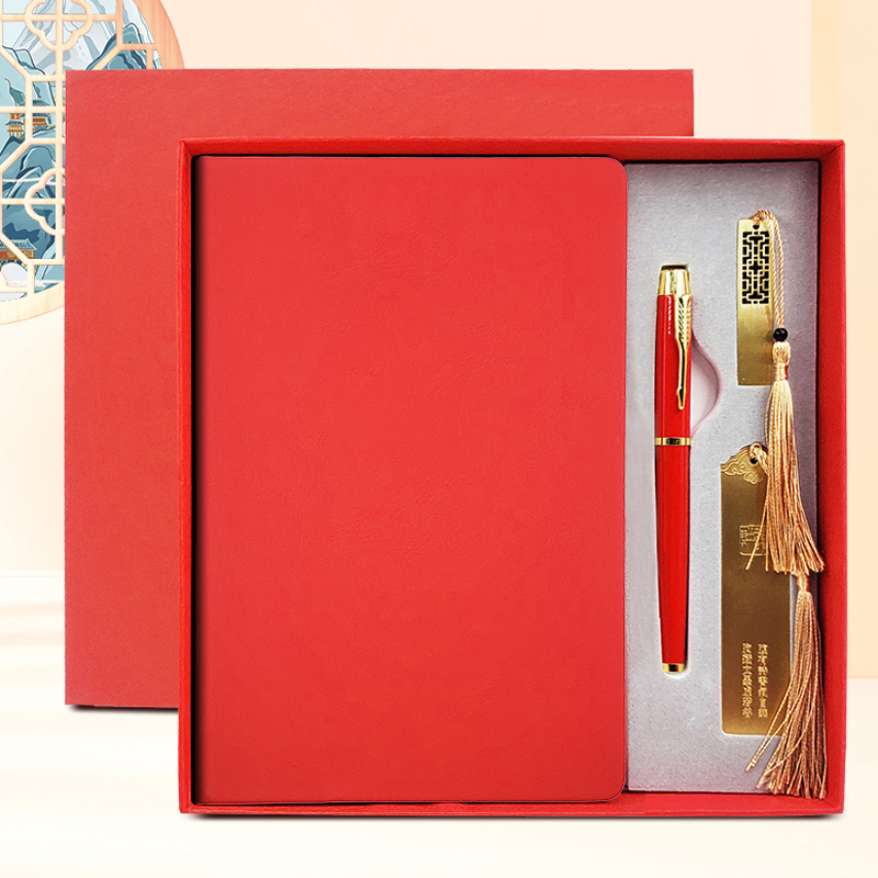 東方韻&EPOTA5硬皮筆記本U盤筆古銅書簽四件套