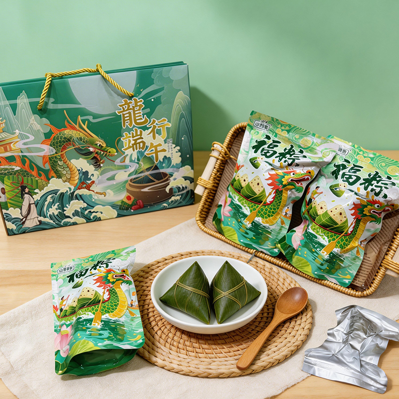 山野源粮龙行端午粽子鸭蛋礼盒五谷杂粮送礼