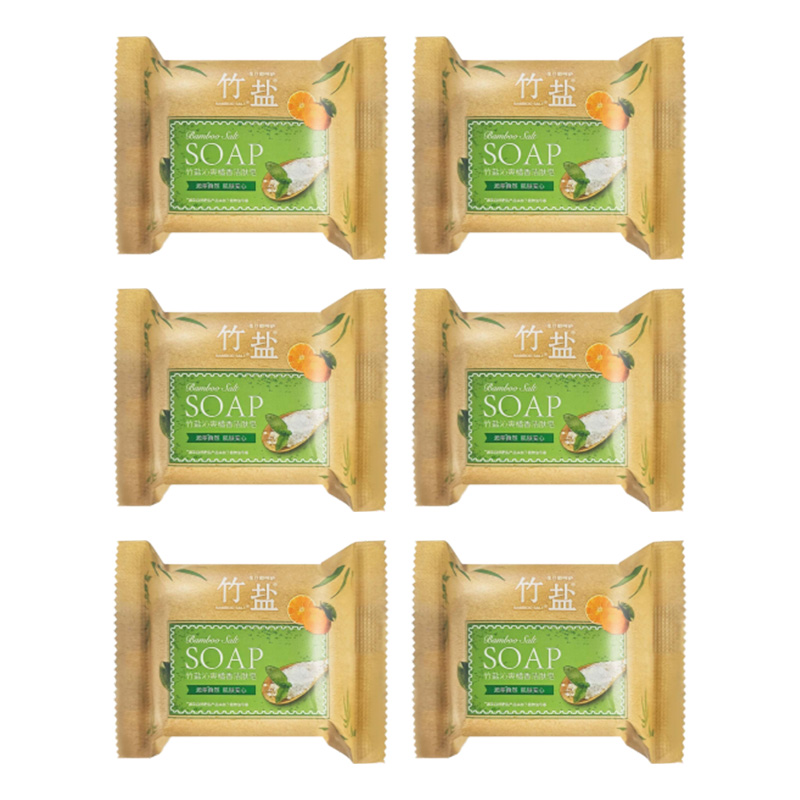 竹盐沁爽橘香洁肤皂香皂110g*6块