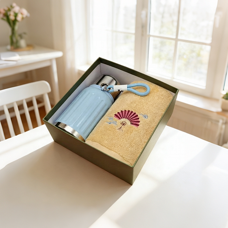 UPZO輕奢保溫杯毛巾套裝A9B14X