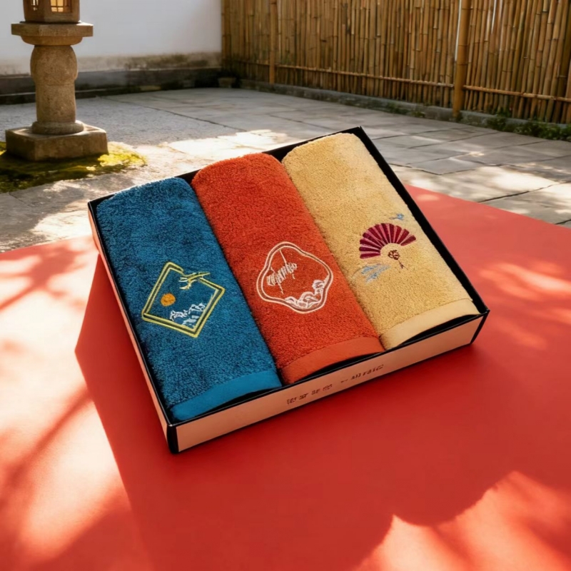 唐風古韻毛巾三條裝25903