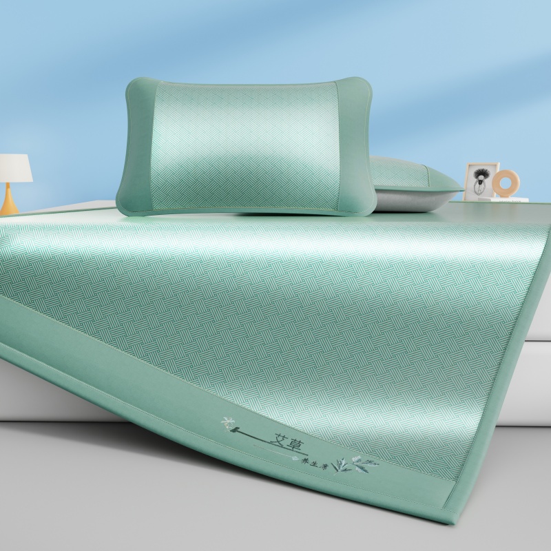 花花公子-家紡-夏季艾草涼感養(yǎng)身涼席三件套