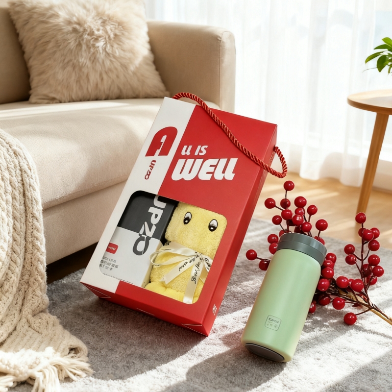 UPZO严选小确幸保温杯毛巾礼盒