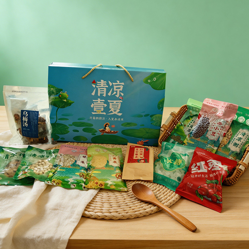 山野源粮清凉壹夏大礼盒五谷杂粮组合绿豆冰糖红枣清凉粥礼包