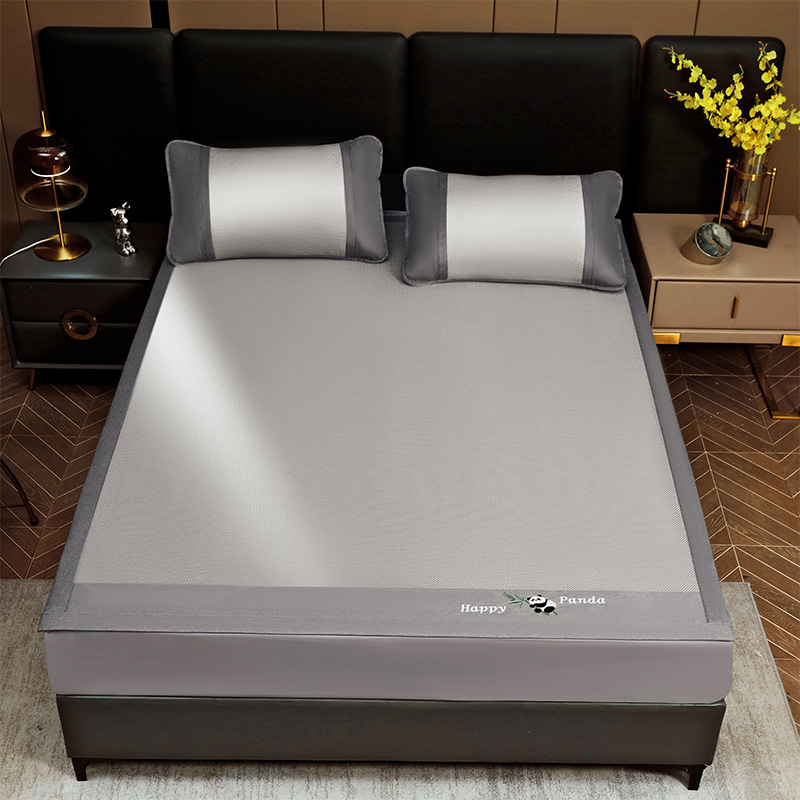 蕊絲坊家紡加厚冰藤養(yǎng)生刺繡條席三件套150*200cm