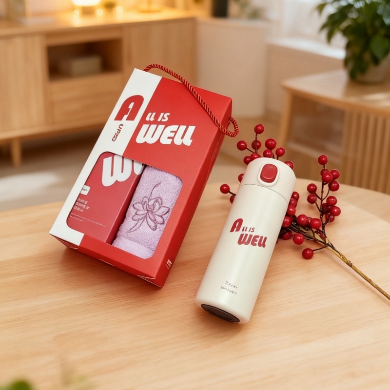 炫彩保溫杯毛巾禮盒A16B11