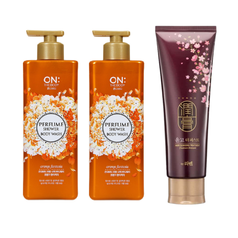 安宝笛浪漫满心沐浴露500g2瓶+睿嫣舒盈洗发水250ml