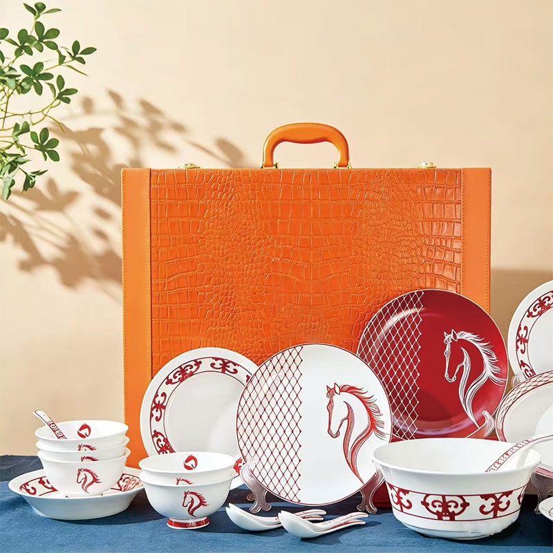 朵彩23头骨质瓷餐具组合马到成功DC-K2302A