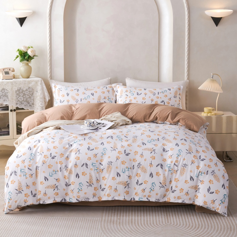 皮爾卡丹加厚親膚棉四件套-花香四溢PCAZ-2412