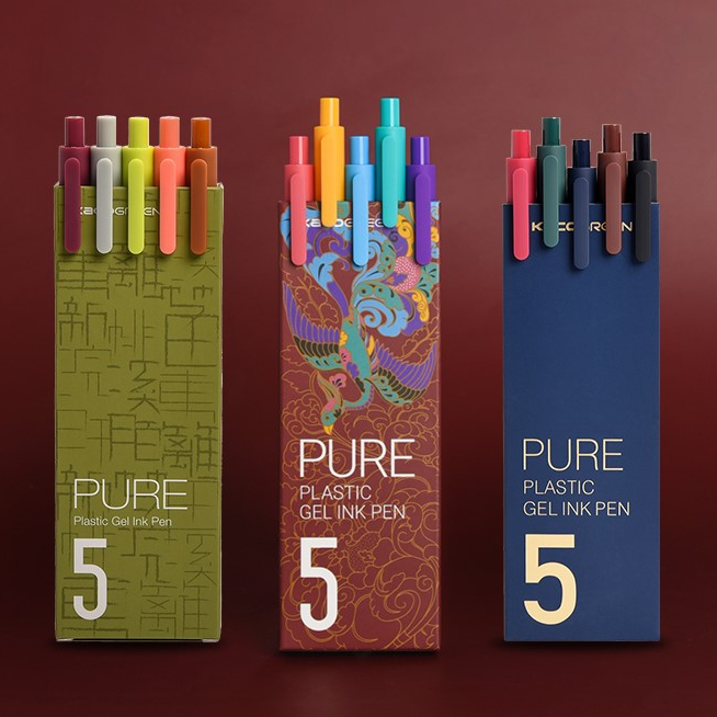 KACO書(shū)源中性筆（混色五支裝）支持logo定制