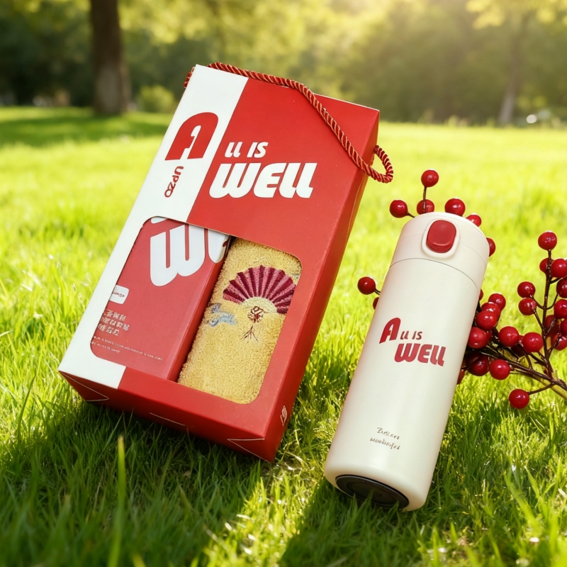 UPZO炫彩保溫杯毛巾禮盒A9B11