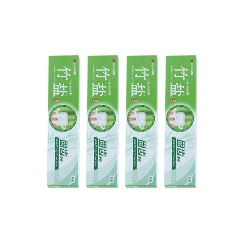 竹盐固齿源固齿牙膏115g*4支预防龋齿清爽口感减轻牙渍