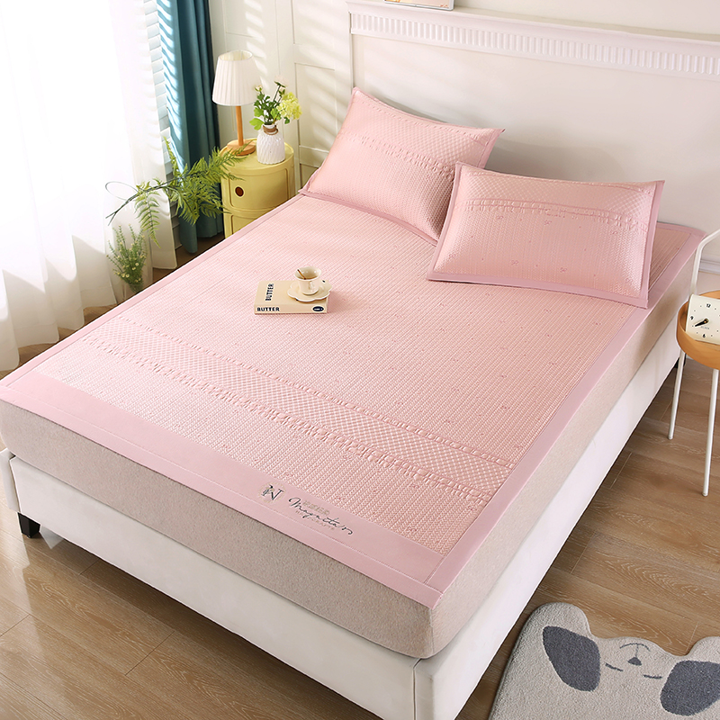 亿瞬间凉感超柔冰豆席凉席三件套