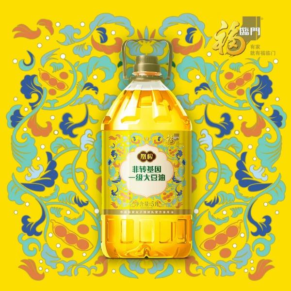 福临门凰榨非转基因一级大豆油5L（压榨）