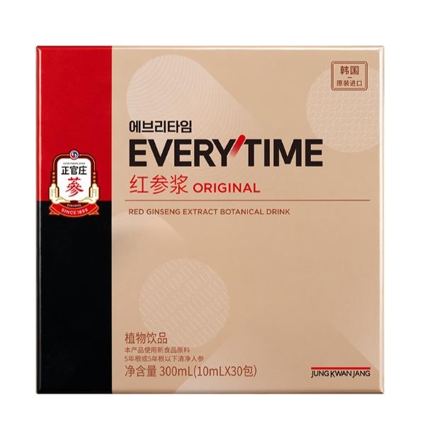 正官庄EVERYTIME红参浆10ml*30包韩国原装进口