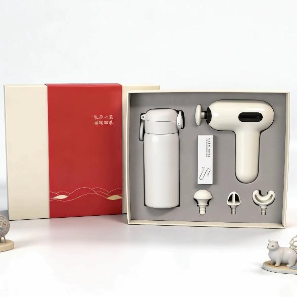 沁暖律动·礼盒筋膜枪保温杯礼盒按摩套装健康礼盒