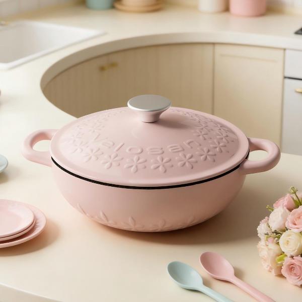 VELOSAN温仑山太阳花系列22cm珐琅锅A-VE022