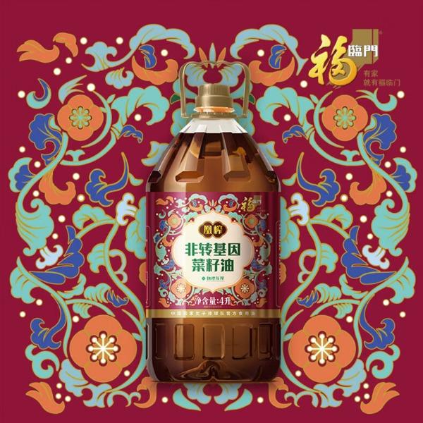 中粮福临门凰榨非转基因菜籽油4L