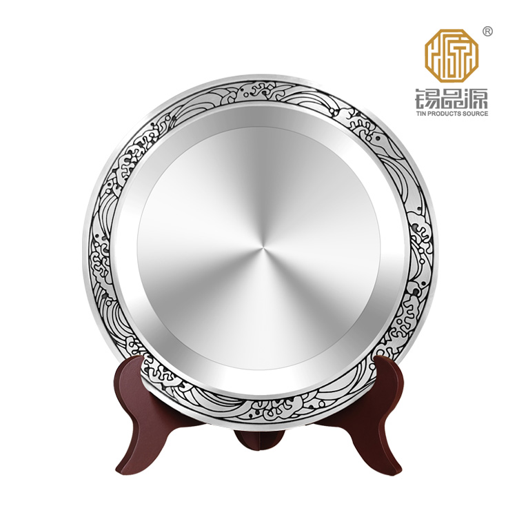 錫品源海納百川錫盤榮休周年禮校慶商務(wù)獎(jiǎng)杯擺件功勛榮譽(yù)支持定制