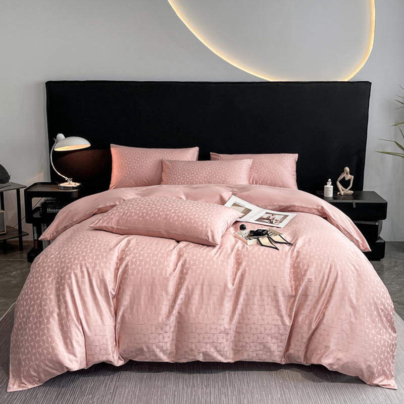 蕊丝坊家纺100支全棉长绒棉50提花床单四件套