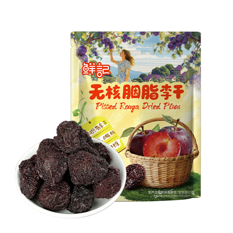 鲜记无核胭脂李干320g