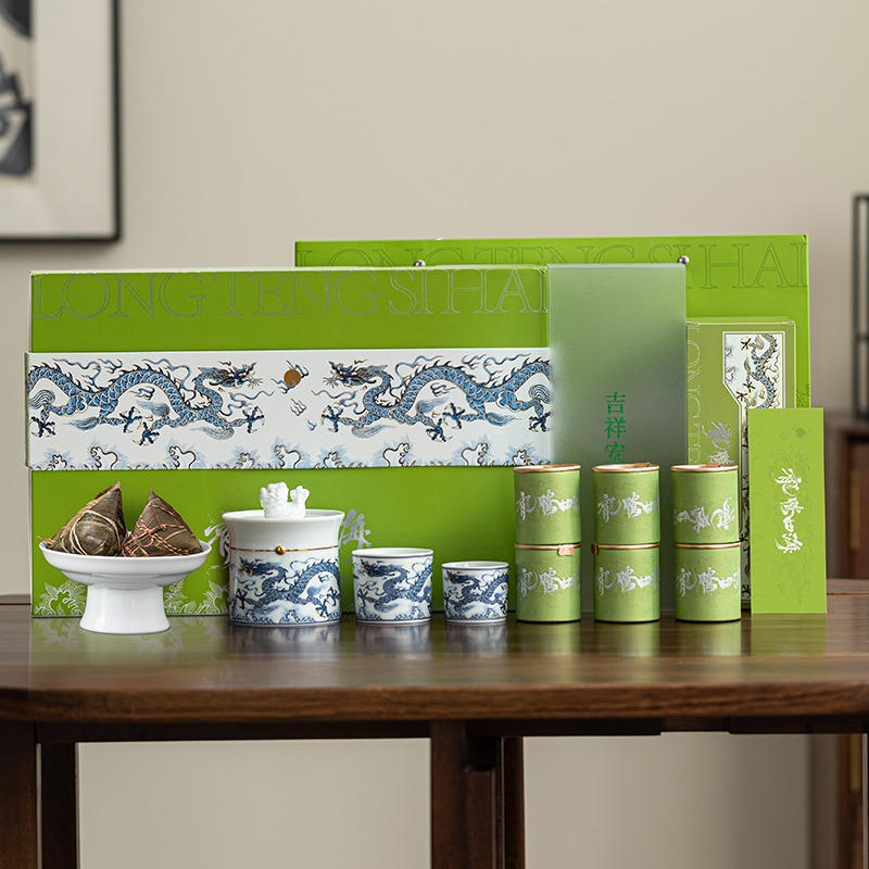 沏一杯茶龙【腾四海】端午茶具礼盒套装