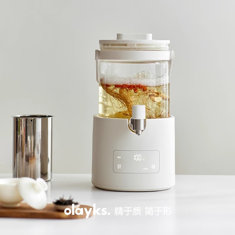 olayks.立時2.8L全玻璃無涂層花茶桶DSH00703