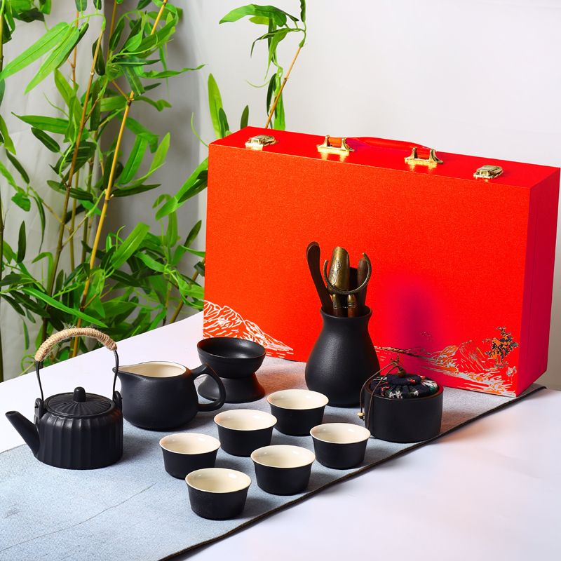 鹏翼商务文创茶道六君子陆宝茶具大套装