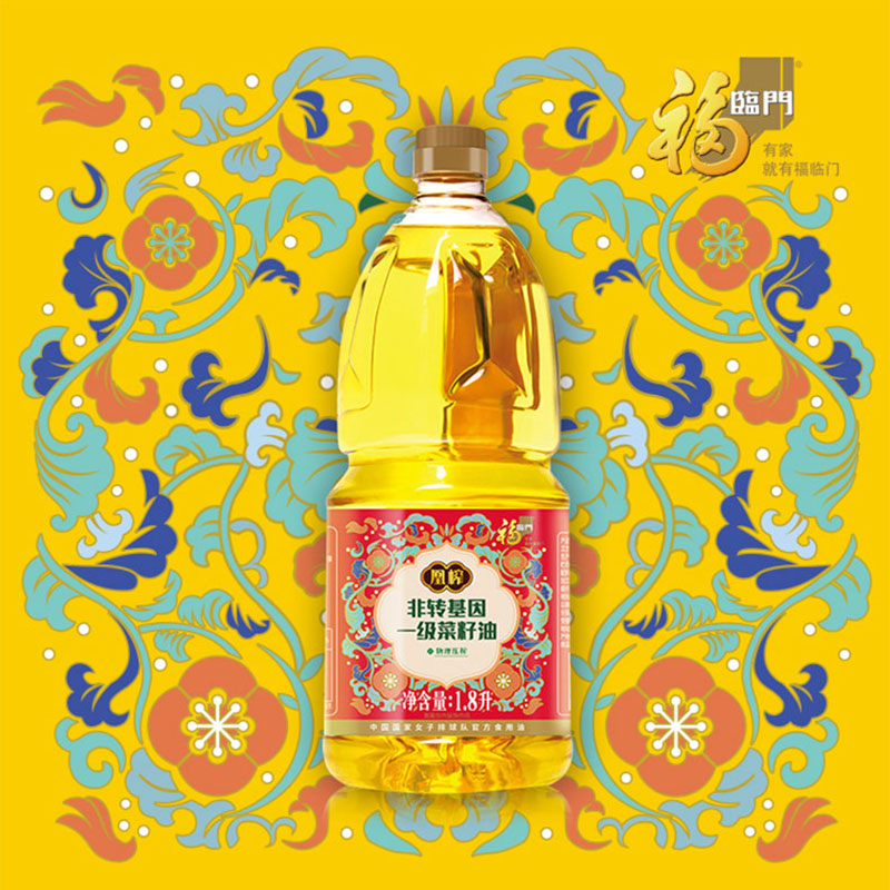 中粮福临门凰榨非转基因一级菜籽油1.8L