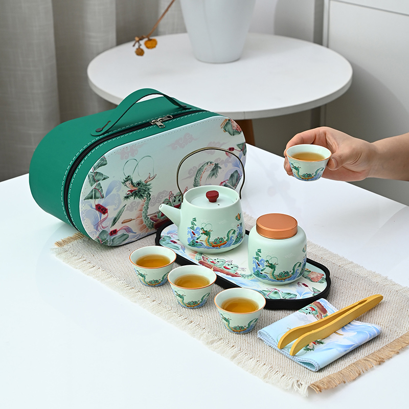 瓷语花香端午龙舟茶礼套装