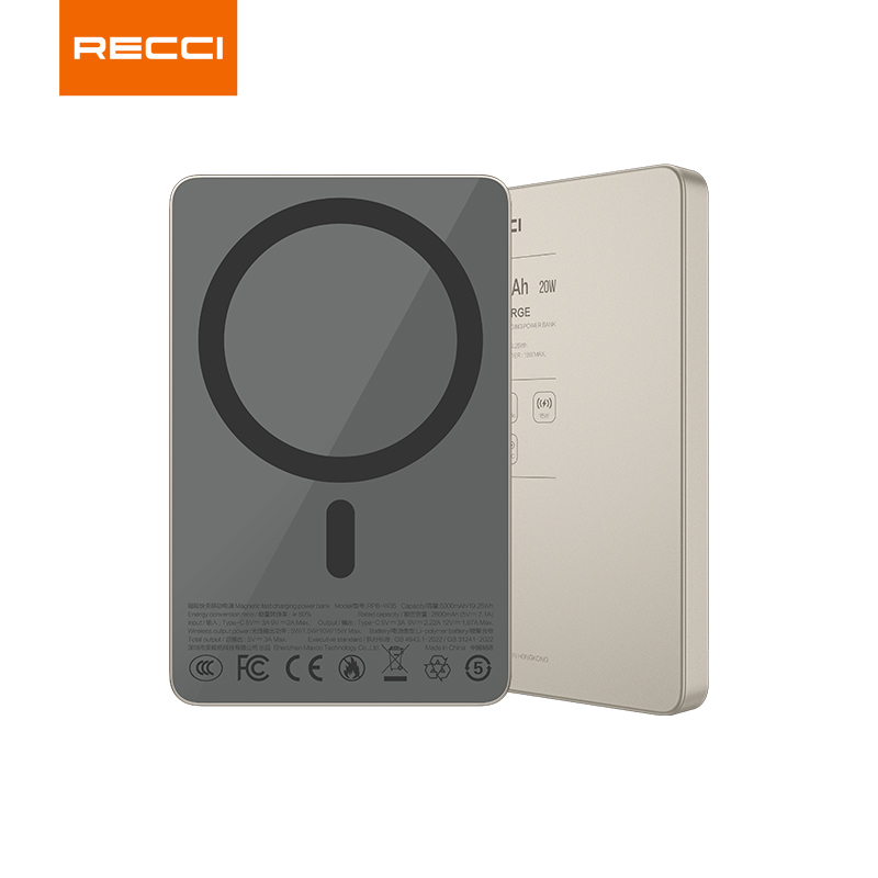 銳思金屬+超薄+磁吸快充移動電源RPB-W36