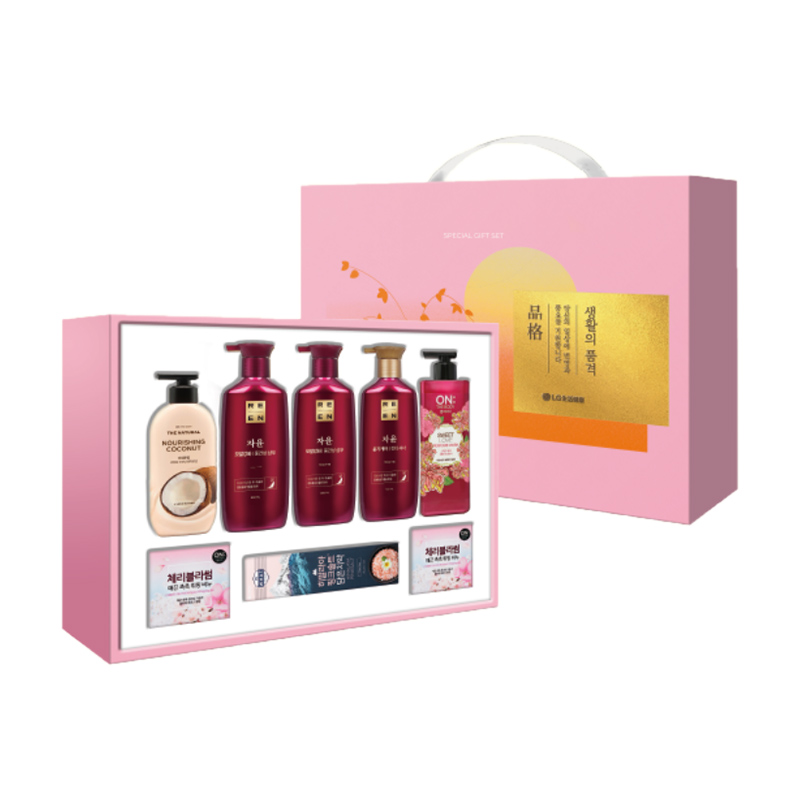 韩国LG生活健康洗护日用品品格58号8件实用大礼包礼盒套装