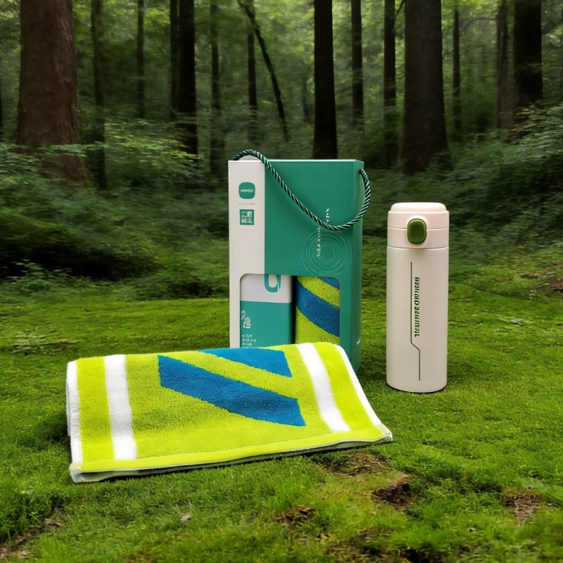 炫彩保溫杯提花運動巾禮盒A15B11