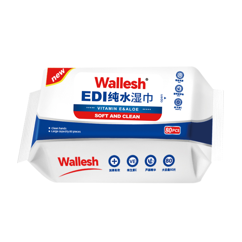 威立世(wallesh)EDI純水濕巾80抽
