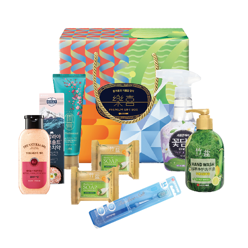 韩国LG生活健康洗护日用品乐喜严选30号8件实用大礼盒套装